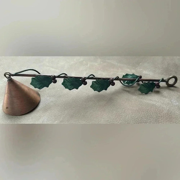 Vintage Copper And Holly Candle Snuffer - Picture 4 of 6